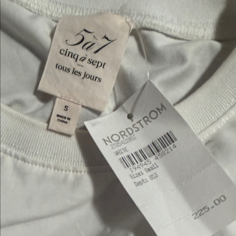 Cinq à Sept White Feather Trim Crop Top - Picture 5 of 5